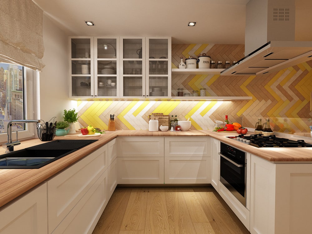 Idee Deco Salle De Bain Home Staging : blanc, brun et jaune qui apporte de la couleur Les carrelages jaunes Idee Deco Salle De Bain Home Staging : blanc, brun et jaune qui apporte de la couleur Les carrelages jaunes