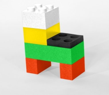 Déco Lego Ô Comme 3 Pommes présente sa chaise enfants Lego Déco Lego Ô Comme 3 Pommes présente sa chaise enfants Lego