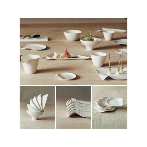 Assiette design : Le set d'assiettes carrées Kaku by Schinishiro Ogata Assiette design : Le set d'assiettes carrées Kaku by Schinishiro Ogata