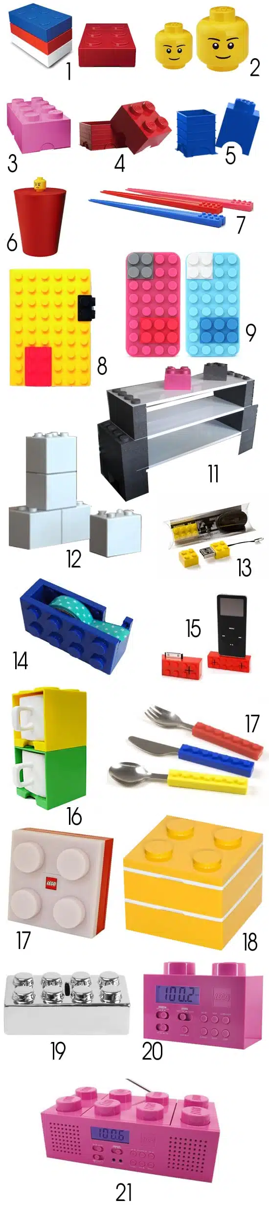 Déco Lego 21 petits produits Lego supplémentaires Déco Lego 21 petits produits Lego supplémentaires