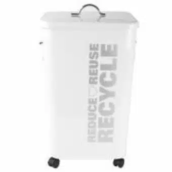 La poubelle de recyclage en métal by Present time poubelle recyclage métal Present time