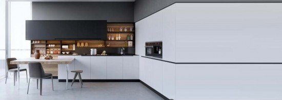 Decoration cuisine noir blanc bois