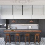 Déco cuisine noir blanc bois