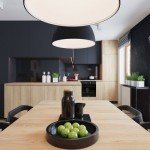 Déco cuisine noir blanc bois