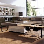 Déco cuisine noir blanc bois