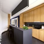 Deco cuisine noir blanc bois