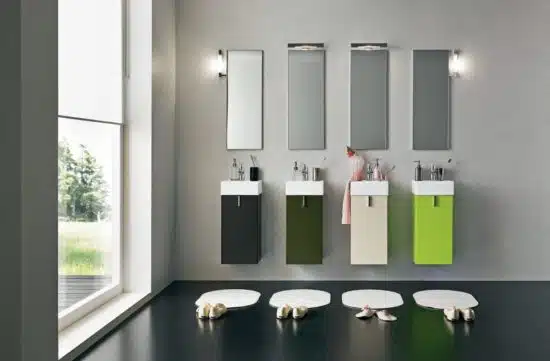 Une salle de bain design grâce aux vasques 