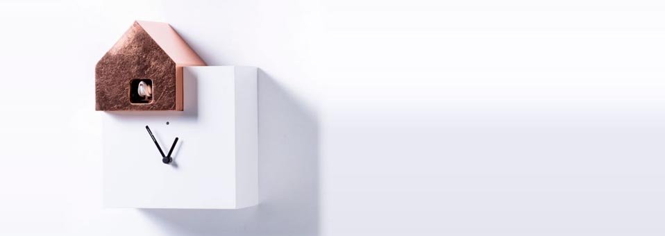 horloge à coucou design Ettore Leaf Diamantini Domeniconi