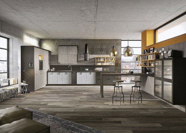 Snaidero dévoile une cuisine spécial loft Snaidero cuisine loft urbain