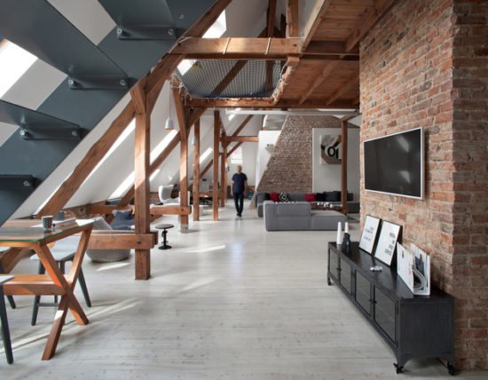 Aménagement des combles Attic Loft Cuns Studio