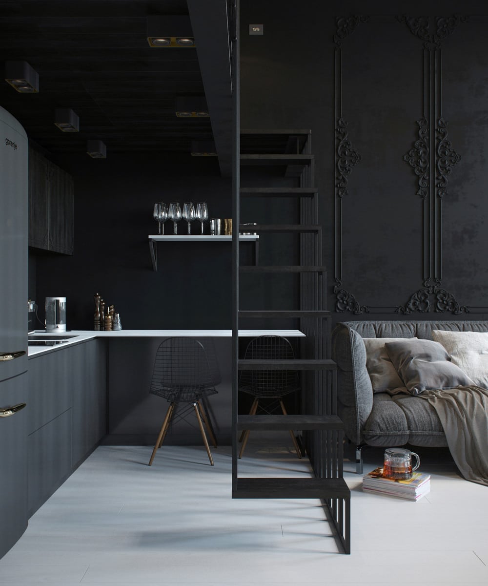 Aménager un appartement de 30 m² un clair et un sombre