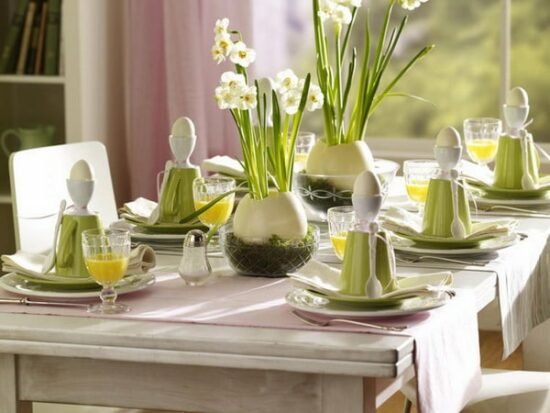 décoration de table pour Pâques
