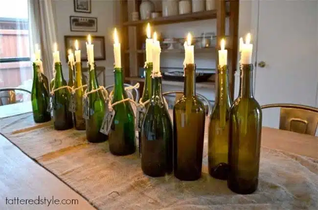 utiliser des bouteilles en verre pour sa décoration