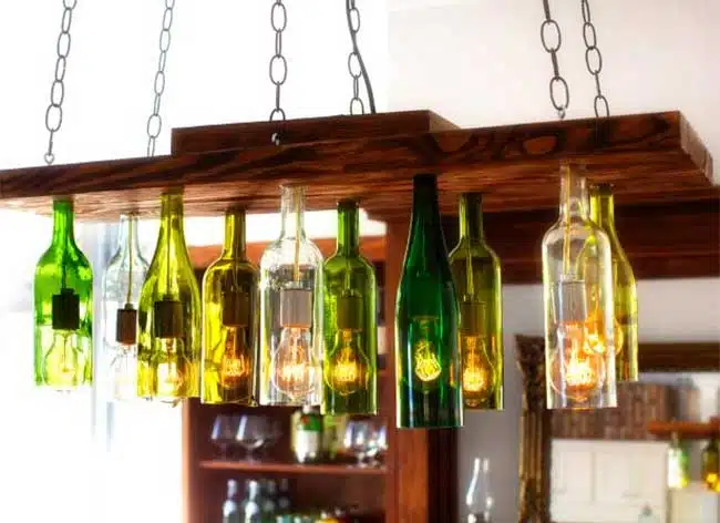 utiliser des bouteilles en verre pour sa décoration