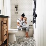 idées déco de salle de bain en noir et blanc