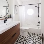 idées déco de salle de bain en noir et blanc