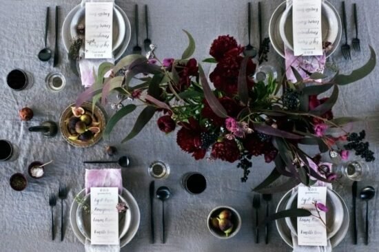 Décorations de table d’automne