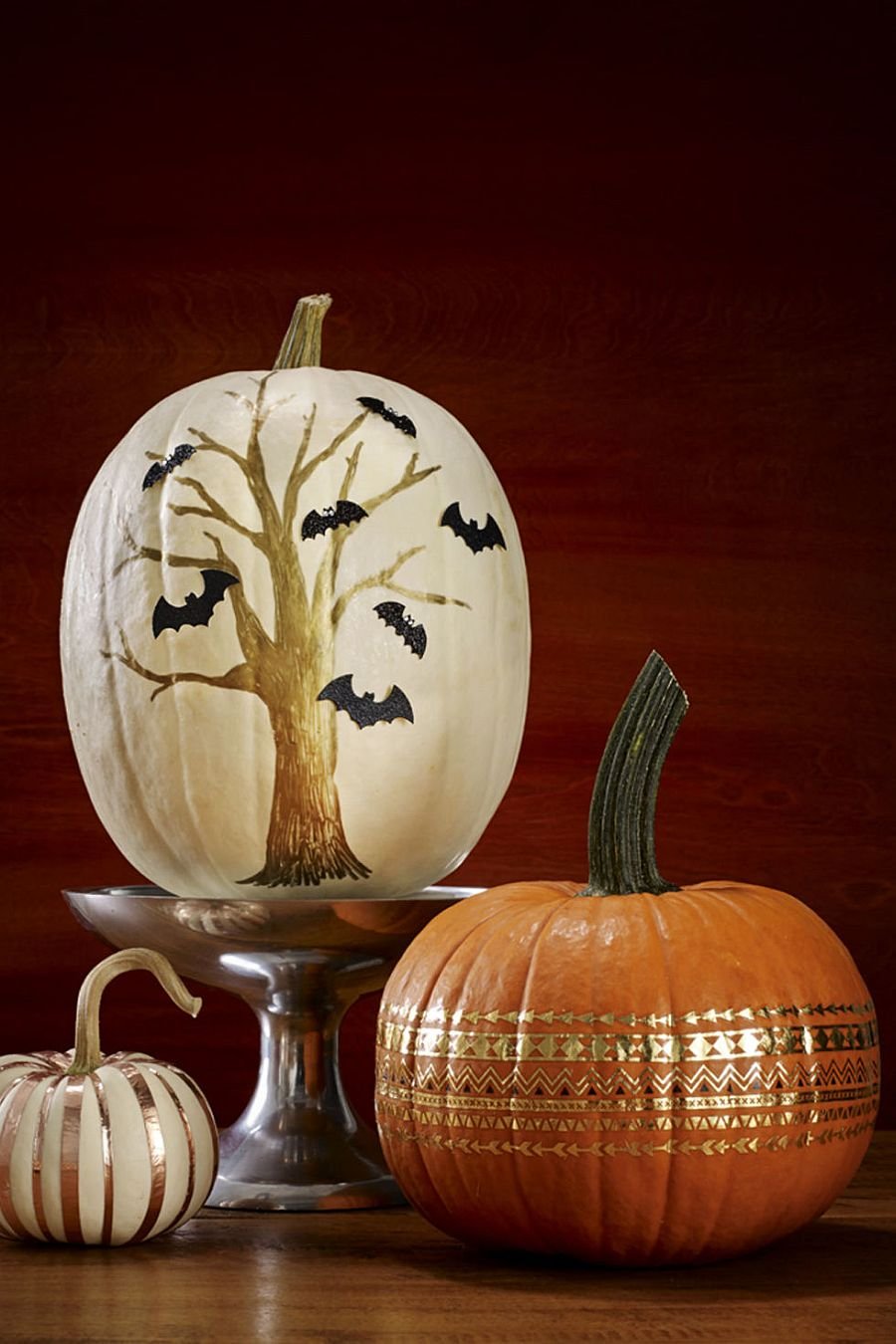 Grande Décoration Halloween BOLLAND - Citrouille 100 Cm, Couleur Orange Cuivré