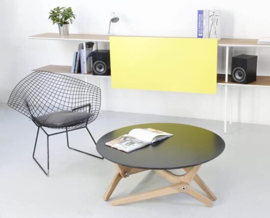 table basse relevable Karim Fargeau Boulon Blanc