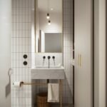 Honey White - Lumière et sophistication moderne dans un appartement de deux chambres