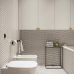 Honey White - Lumière et sophistication moderne dans un appartement de deux chambres