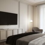 Honey White - Lumière et sophistication moderne dans un appartement de deux chambres