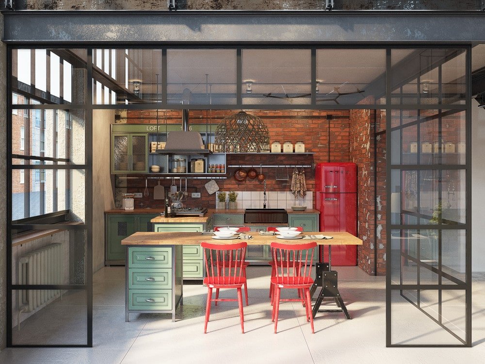 Des cuisines au style industriel spacieuses Des cuisines au style industriel spacieuses