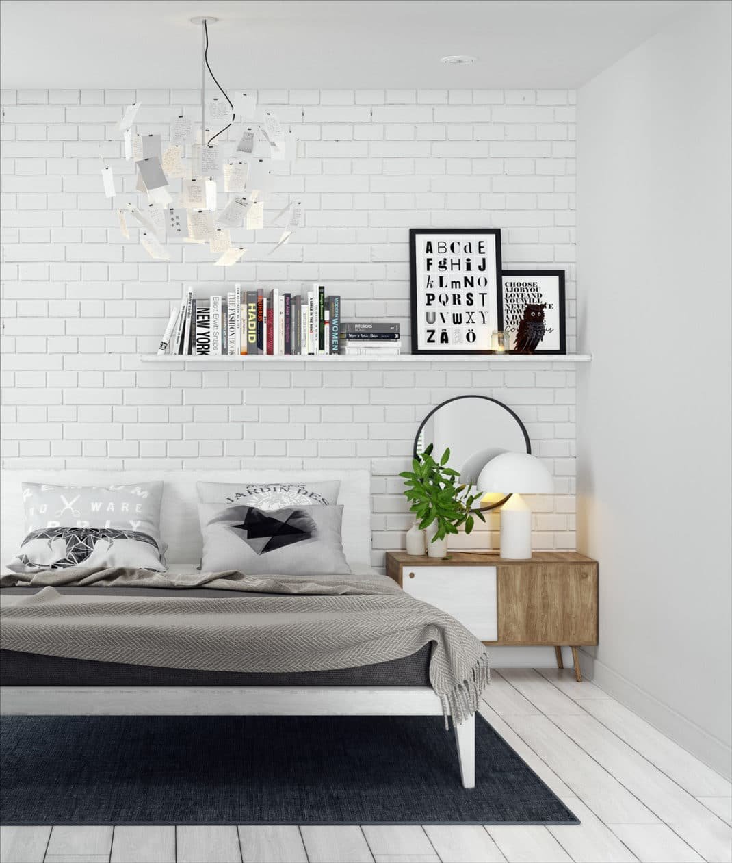 La brique peut a elle seule être la déco d'une chambre et de ses murs La brique peut a elle seule être la déco d'une chambre et de ses murs