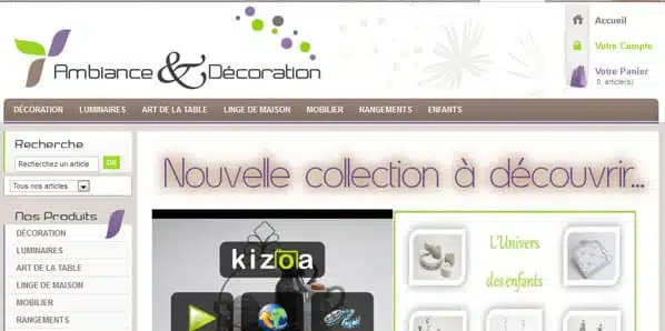 Boutiques déco généralistes - Ambiance et décoration CG