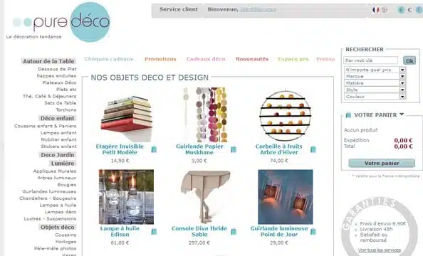 Boutiques déco généralistes - Pure Deco