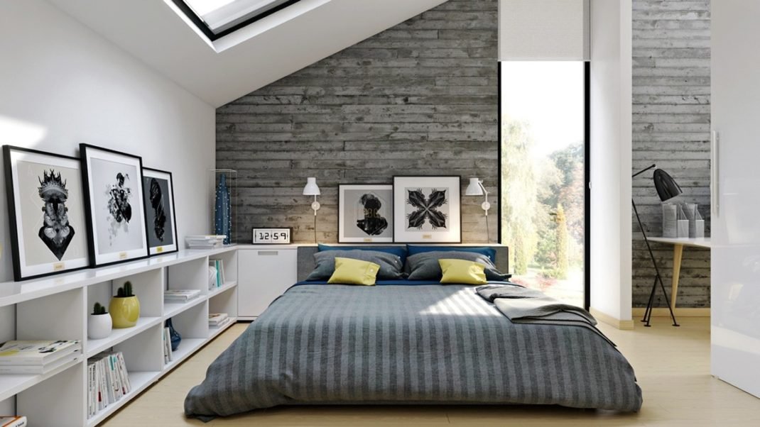 Une chambre à la décoration industrielle doit avec des textures Une chambre à la décoration industrielle doit avec des textures