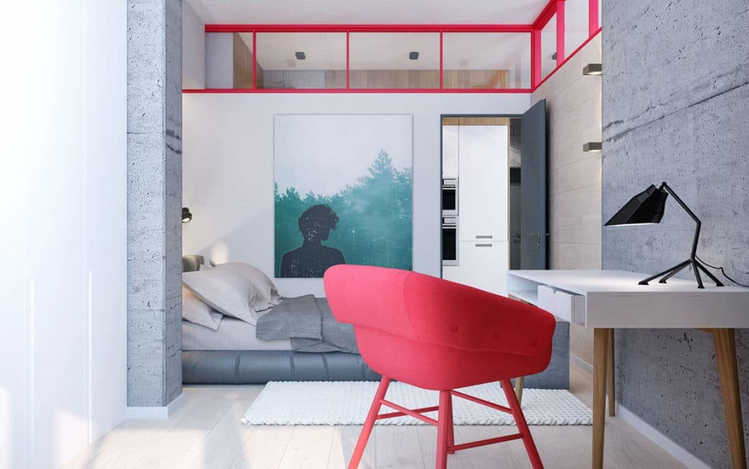 Une déco rouge centrée sur ces chaises rouges Une déco rouge centrée sur ces chaises rouges