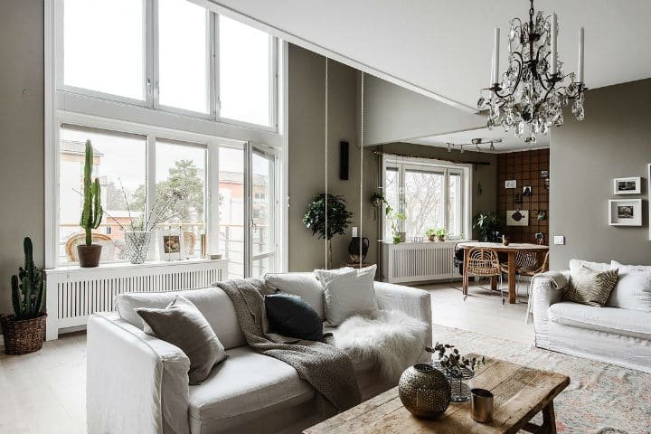 Une décoration scandinave chic avec une palette de couleur complexe Une décoration scandinave chic avec une palette de couleur complexe