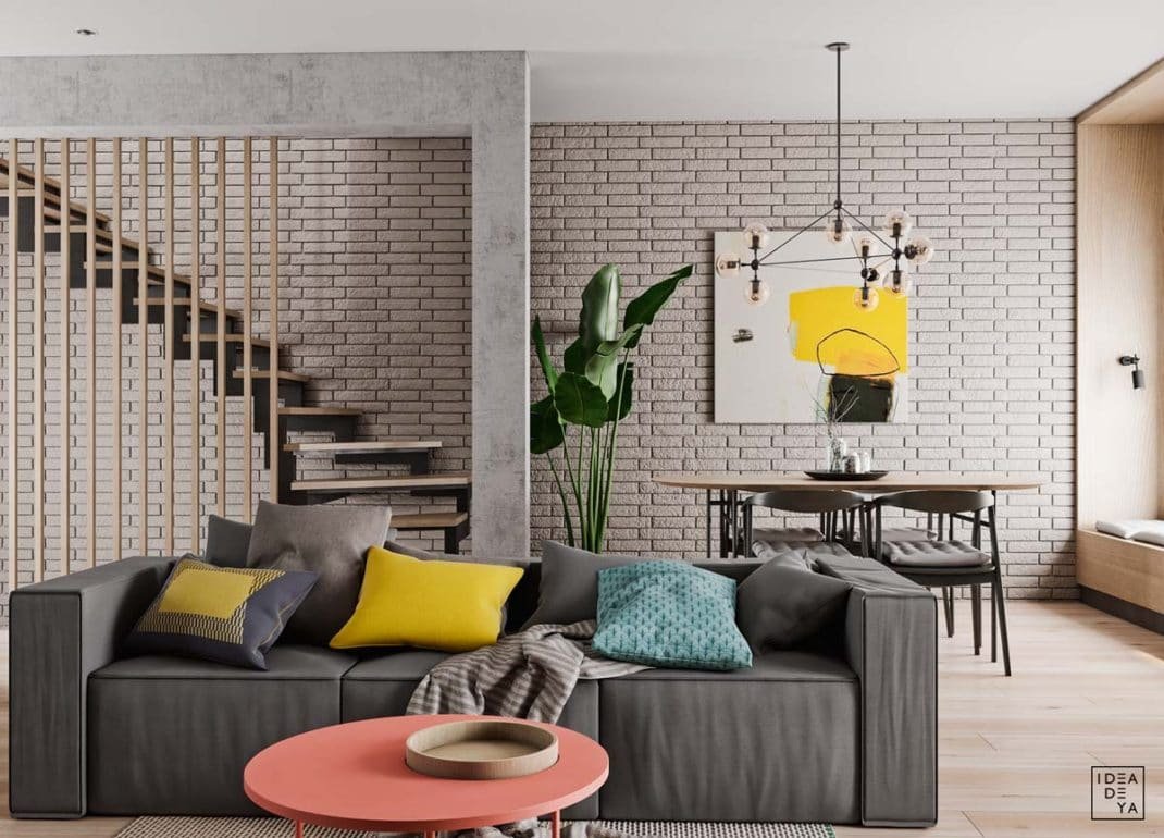 Des touches de couleurs pour renforcer une décoration neutre