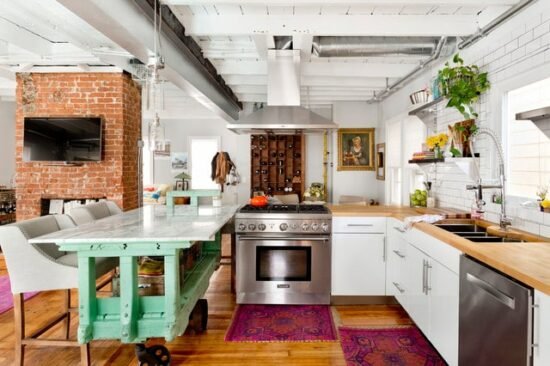 cuisines avec une décoration de style bohémien