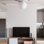 Les couleurs neutres font de cet appartement une oasis de tranquillité