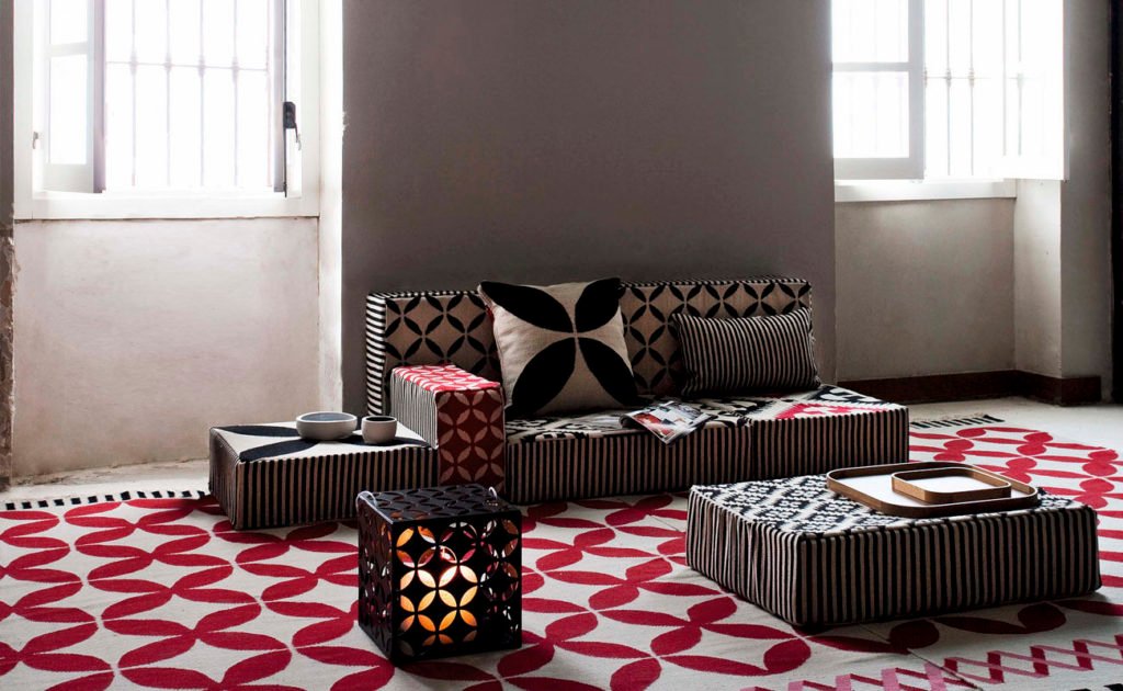 Pouf design : le pouf Touareg Gan Rugs by Sandra Figuerola