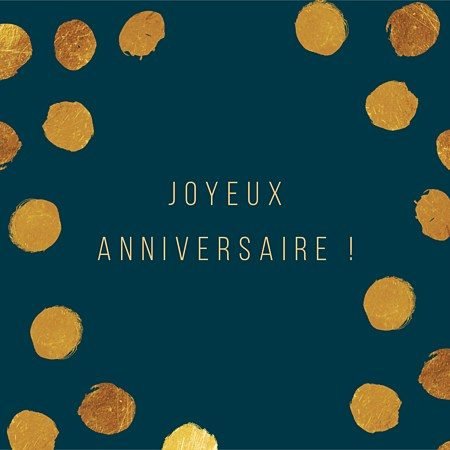 carte déco d’anniversaire dorée pour être au top de la tendance
