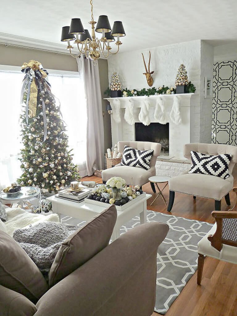 Décorations de sapins de Noël moderne