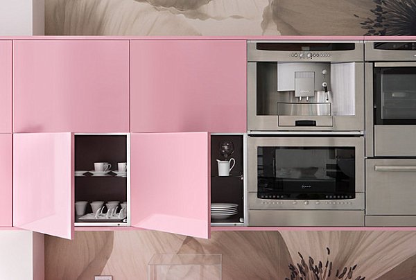 Décorer sa maison avec des meubles laqués cuisine rose Décorer sa maison avec des meubles laqués cuisine rose