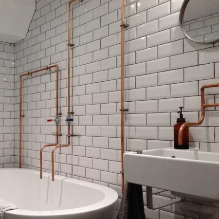 Carrelage pour la salle de bain le style industriel