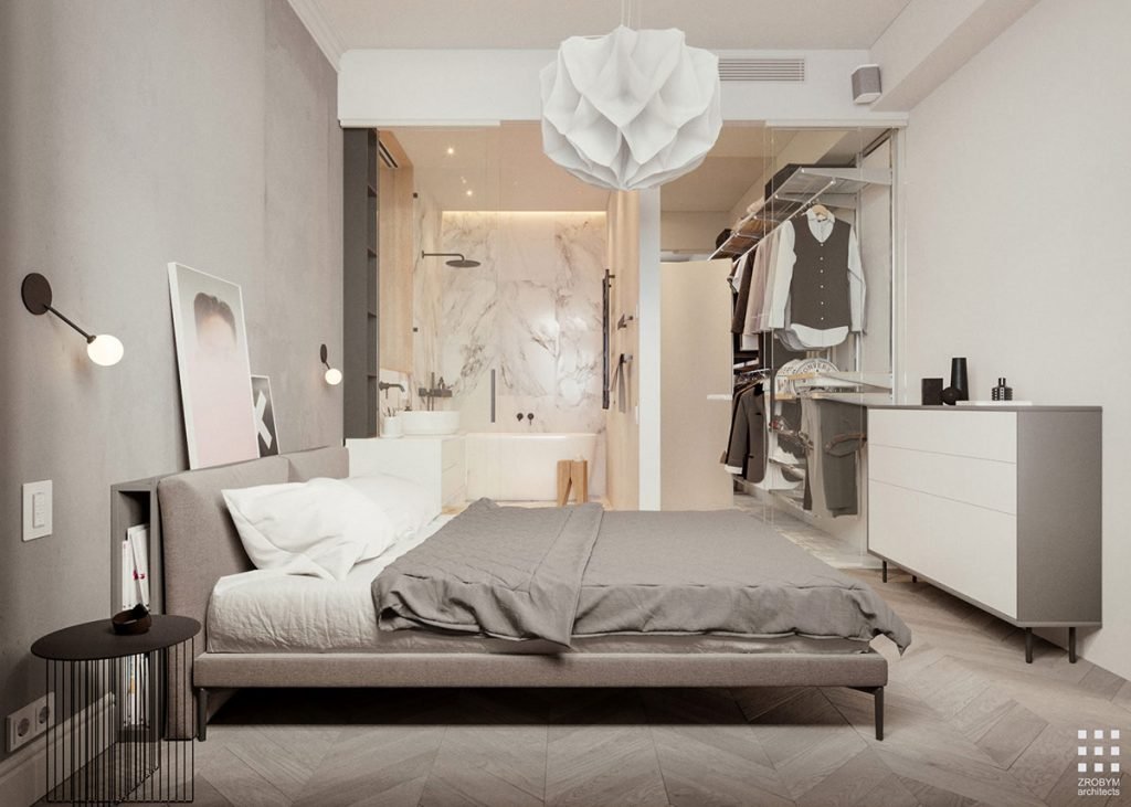 La chambre et la salle de bain La chambre et la salle de bain