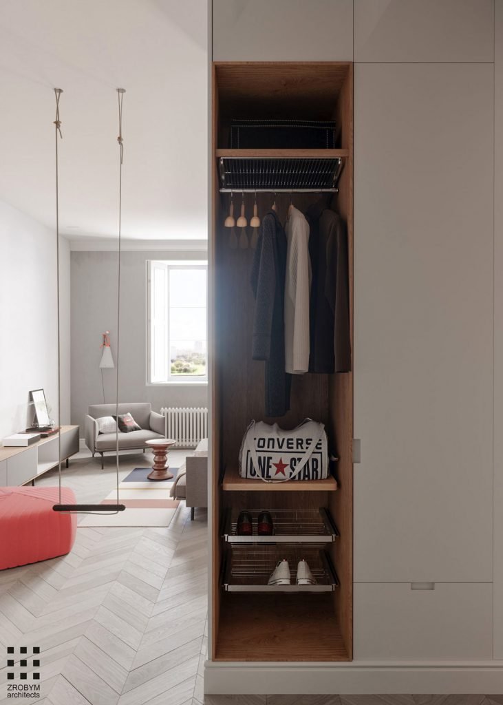 Une maison monochrome couloir et chambre 1 Une maison monochrome couloir et chambre 1