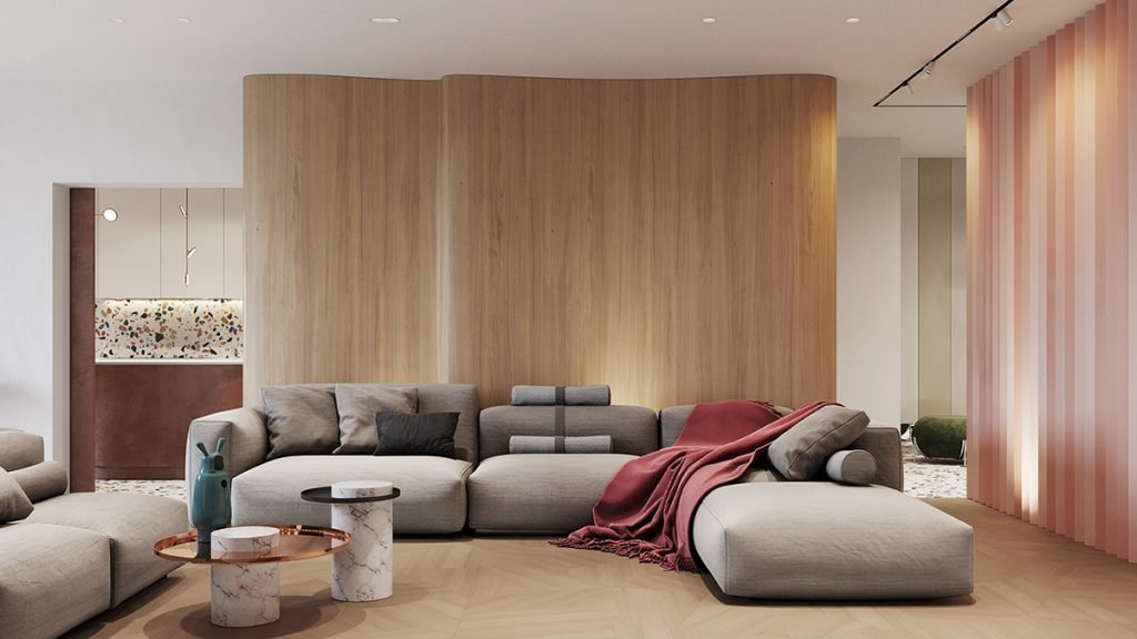Un intérieur rétro moderne rempli d'idées de conception originales