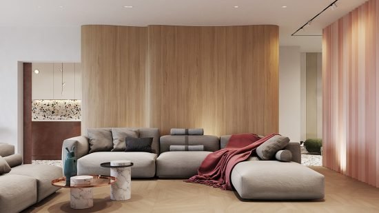 Un intérieur rétro moderne rempli d'idées de conception originales