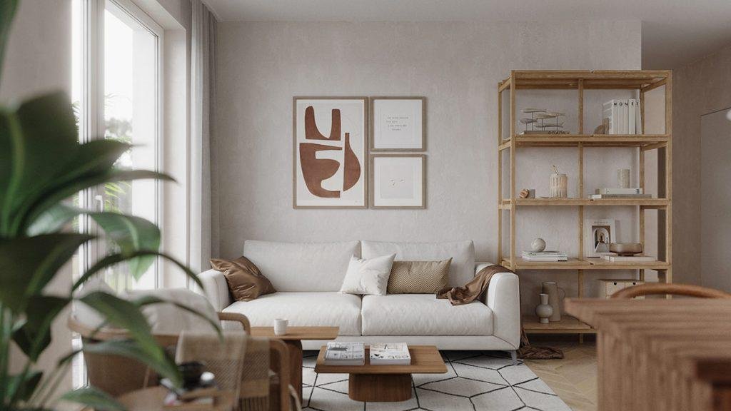 Un intérieur Japandi très accessoirisé Un intérieur Japandi très accessoirisé