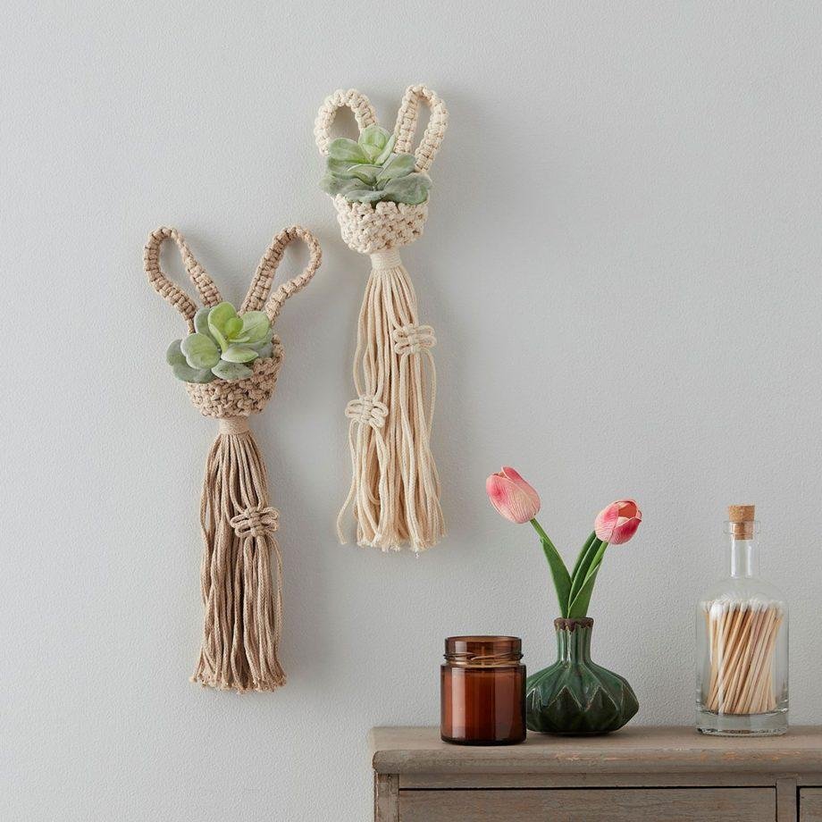 Des idées de décoration de Pâques à base de macramé