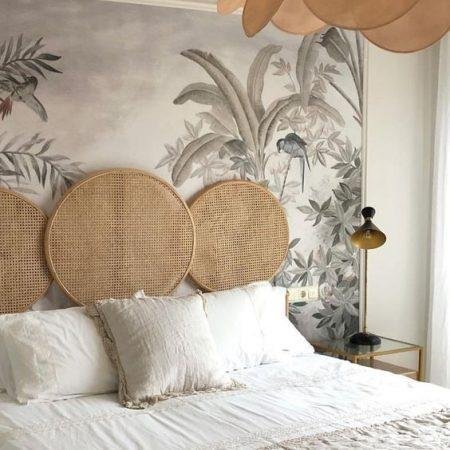 Têtes de lit en rotin - 20 idées pour votre chambre à coucher