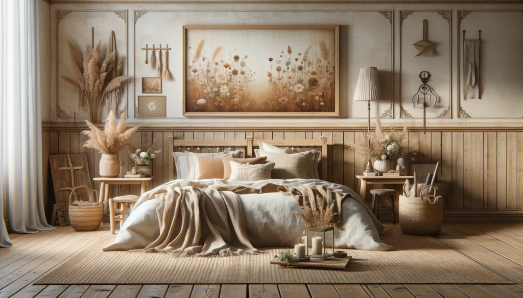 Idées de décoration champêtre pour une chambre