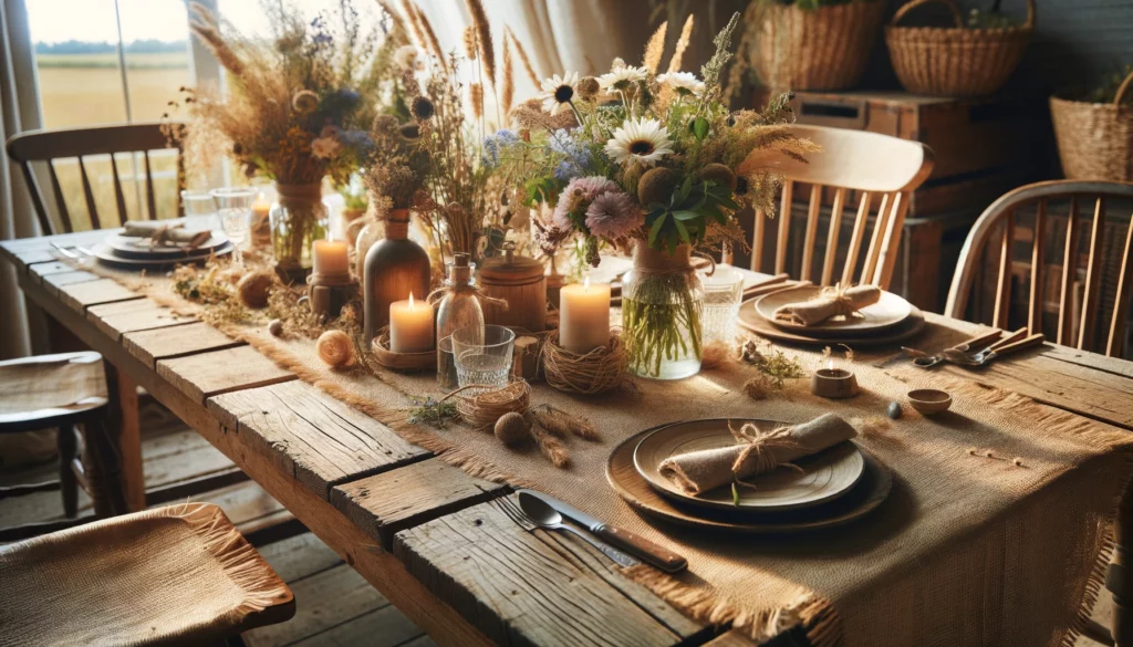 Sublimer une table avec une décoration champêtre